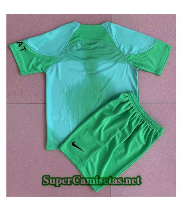 Tailandia Equipacion Camiseta Psg Niño Portero Verde 2022/23