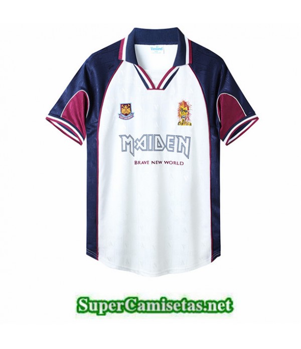 Tailandia Segunda Equipacion Camiseta Clasicas West Ham X Iron Maiden Hombre 1999 2001