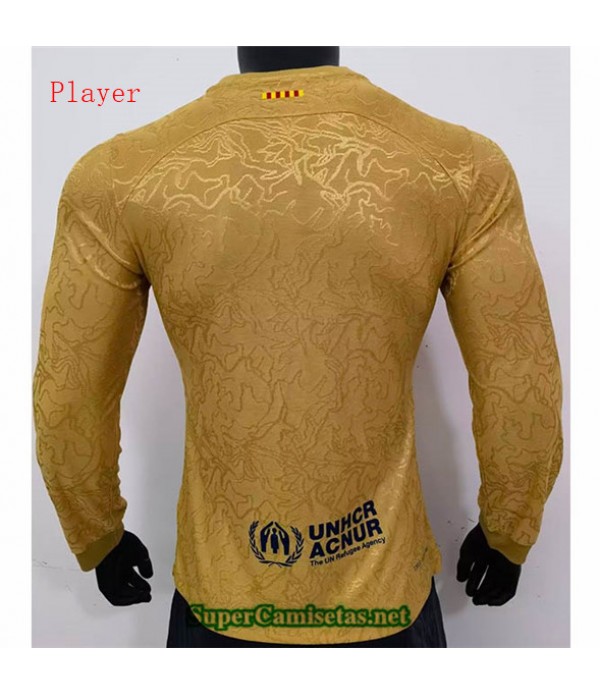 Tailandia Segunda Equipacion Camiseta Player Barcelona Manga Larga 2022/23