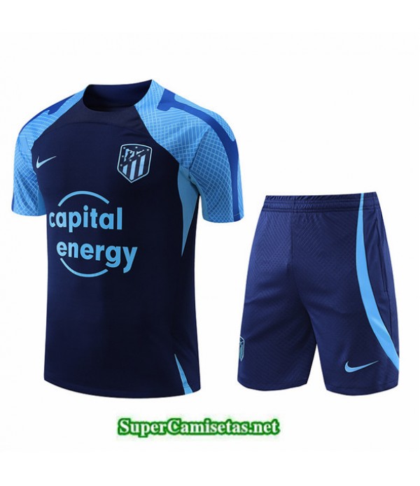 Tailandia Camiseta Kit De Entrenamiento Atletico Madrid Pantalones Azul 2022 2023