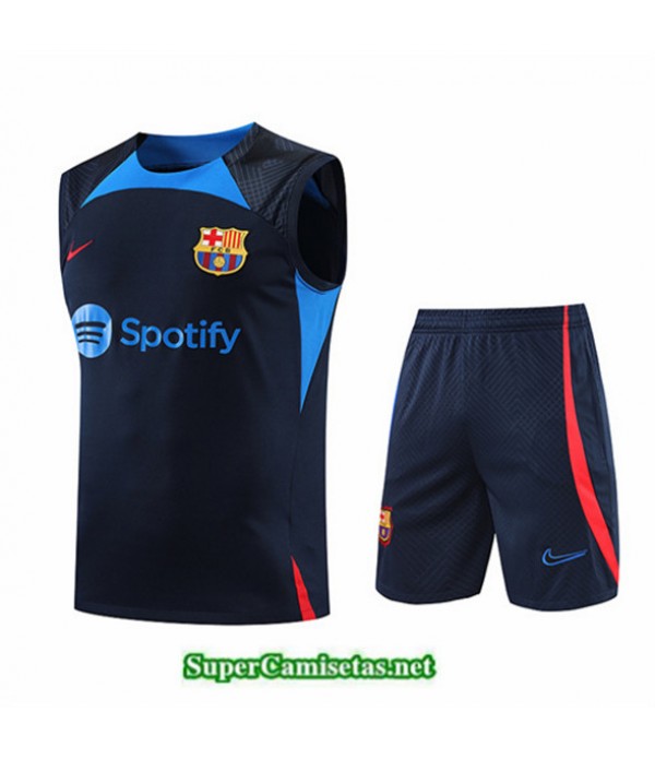 Tailandia Camiseta Kit De Entrenamiento Barcelona Debardeur Azul 2022 2023