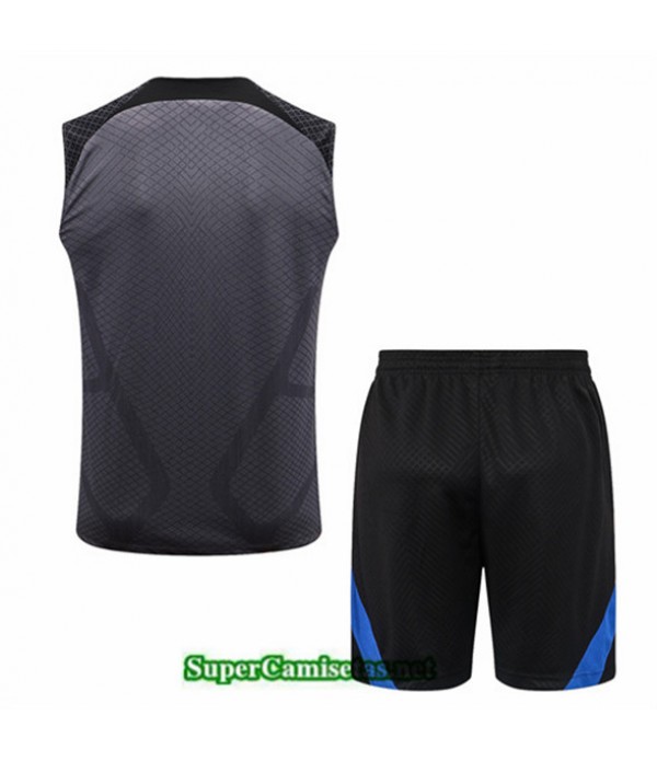 Tailandia Camiseta Kit De Entrenamiento Barcelona Debardeur Gris 2022 2023