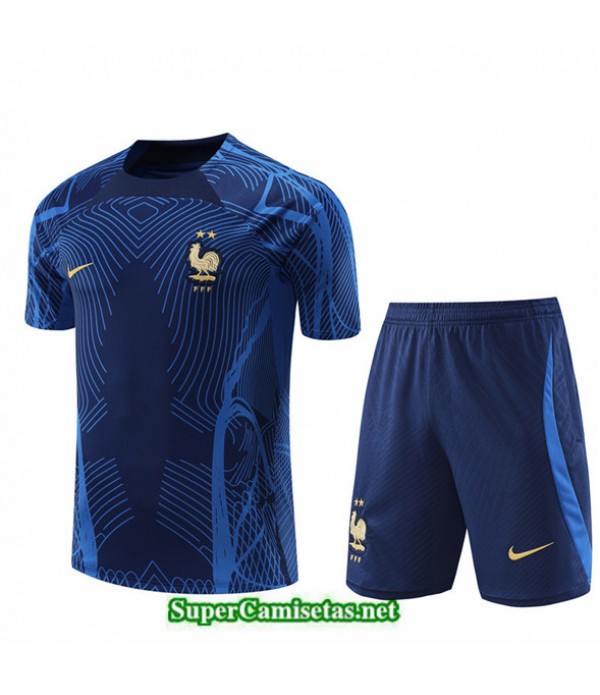 Tailandia Camiseta Kit De Entrenamiento Francia Pantalones Azul 2022 2023