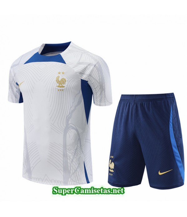 Tailandia Camiseta Kit De Entrenamiento Francia Pantalones Blanco 2022 2023