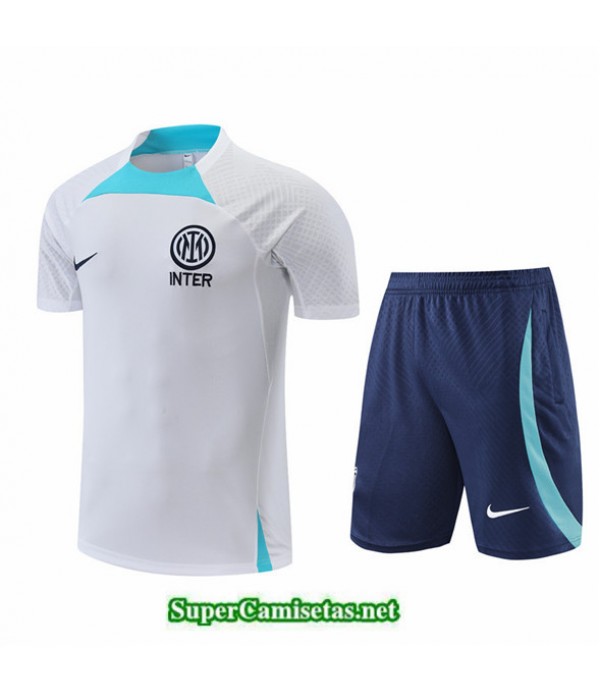 Tailandia Camiseta Kit De Entrenamiento Inter Milan Pantalones Blanco 2022 2023