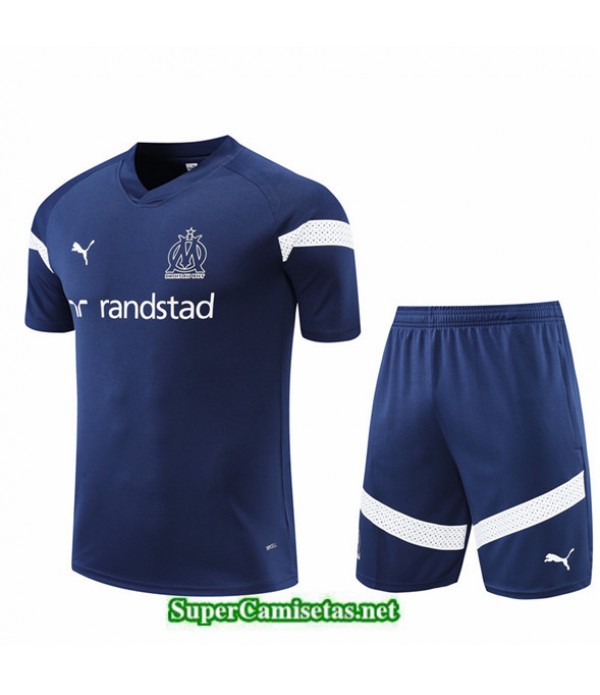 Tailandia Camiseta Kit De Entrenamiento Marsella Pantalones Azul 2022 2023