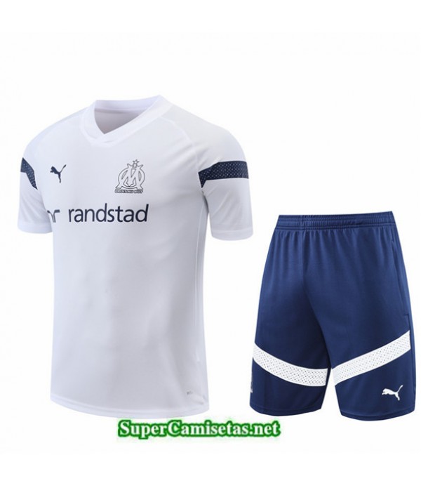Tailandia Camiseta Kit De Entrenamiento Marsella Pantalones Blanco 2022 2023