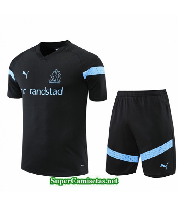 Tailandia Camiseta Kit De Entrenamiento Marsella Pantalones Negro 2022 2023