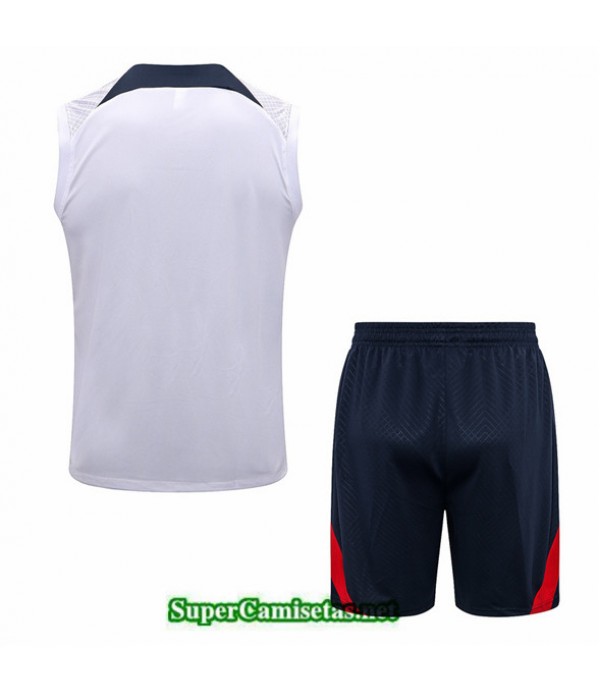 Tailandia Camiseta Kit De Entrenamiento Paris Psg Debardeur Blanco 2022 2023