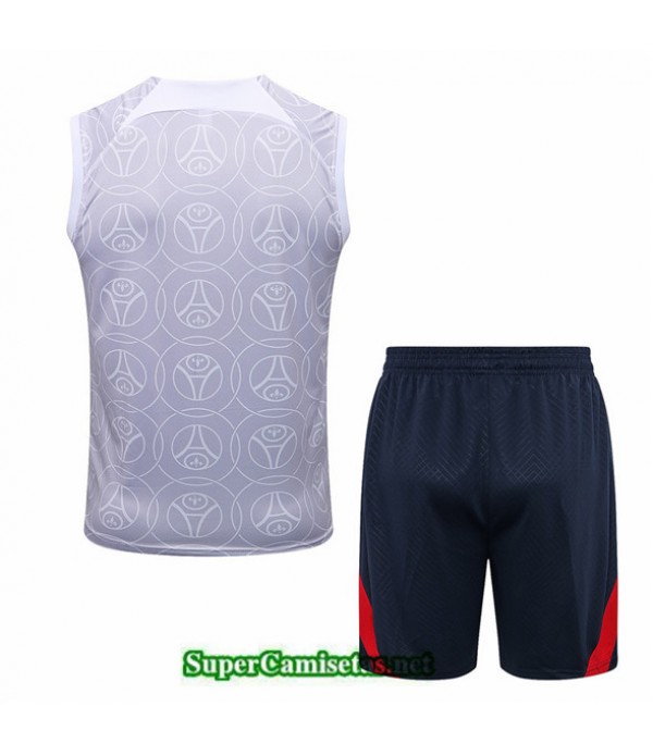 Tailandia Camiseta Kit De Entrenamiento Paris Psg Debardeur Gris 2022 2023
