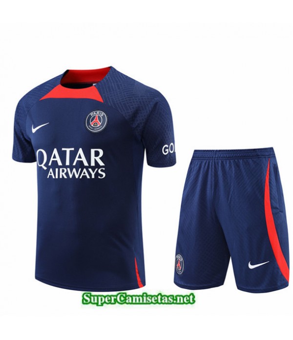 Tailandia Camiseta Kit De Entrenamiento Paris Psg Pantalones Azul 2022 2023