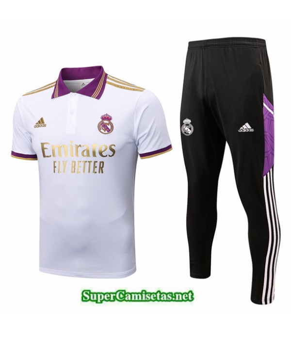 Tailandia Camiseta Kit De Entrenamiento Real Madrid Polo 2022 2023