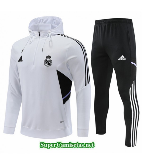 Tailandia Chandal Con Capucha Real Madrid Blanco 2...