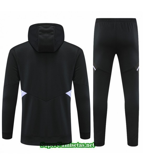 Tailandia Chandal Con Capucha Real Madrid Negro 2022 2023