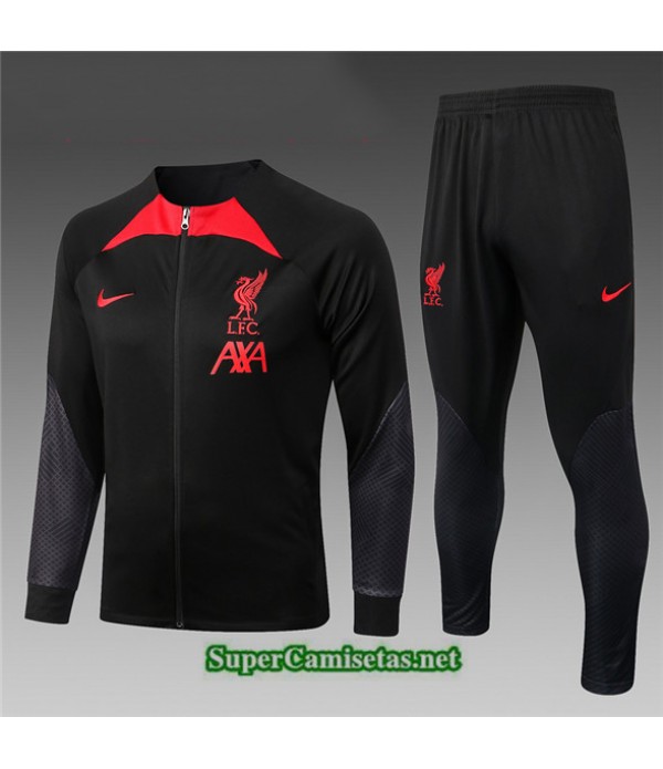 Tailandia Chaqueta Chandal Liverpool Niño Negro 2022 2023