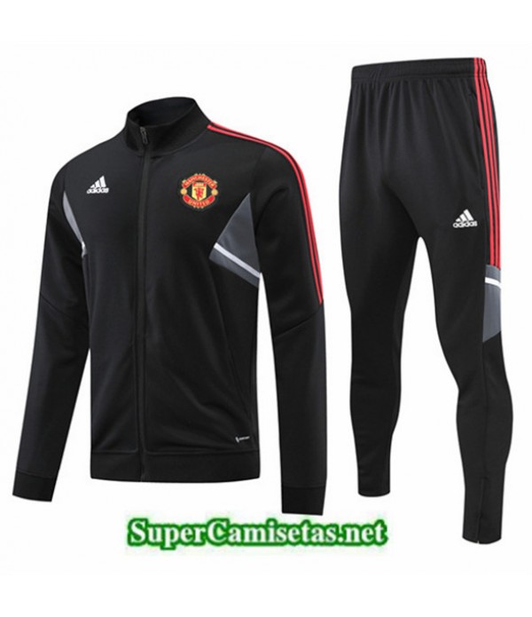 Tailandia Chaqueta Chandal Manchester United Negro...
