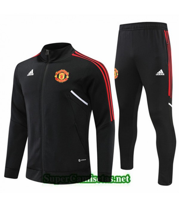 Tailandia Chaqueta Chandal Manchester United Negro...