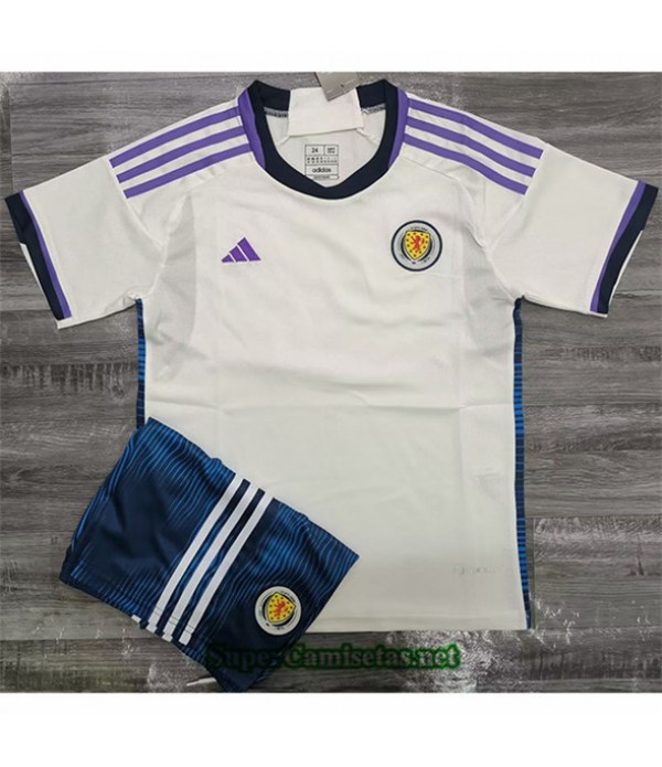 Tailandia Equipacion Camiseta Escocia Niño Blanco 2022 2023