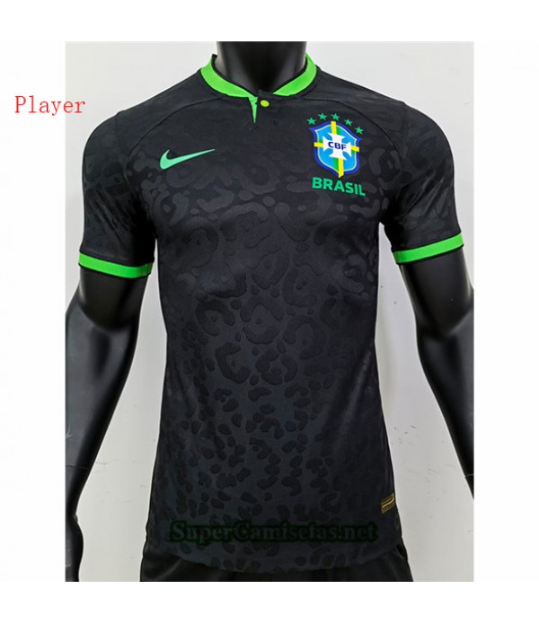 Tailandia Equipacion Camiseta Player Brasil Negro 2022 2023