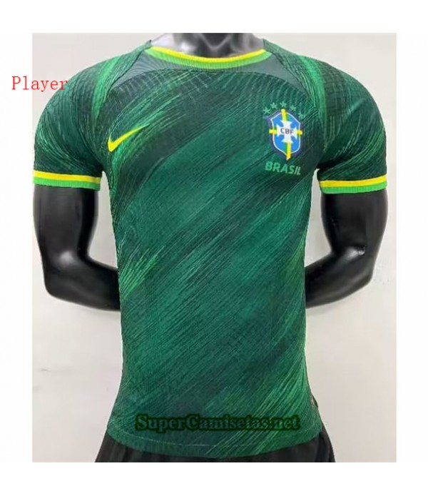 Tailandia Equipacion Camiseta Player Brasil Special Vert 2022 2023