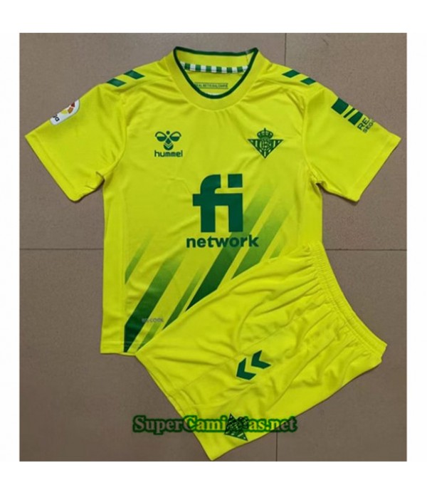 Tailandia Equipacion Camiseta Real Betis Niño Portero Amarillo 2022 2023