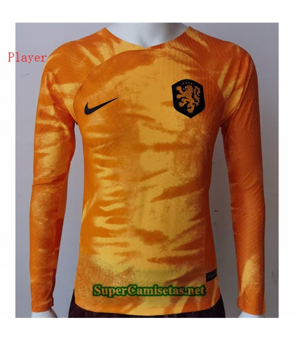 Tailandia Primera Equipacion Camiseta Player Países Bajos Manche Longue 2022 2023