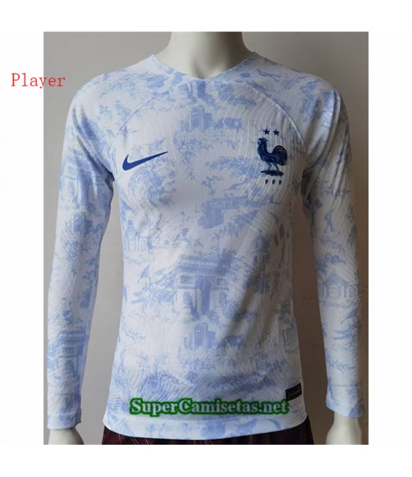 Tailandia Segunda Equipacion Camiseta Player Francia Manga Larga 2022 2023