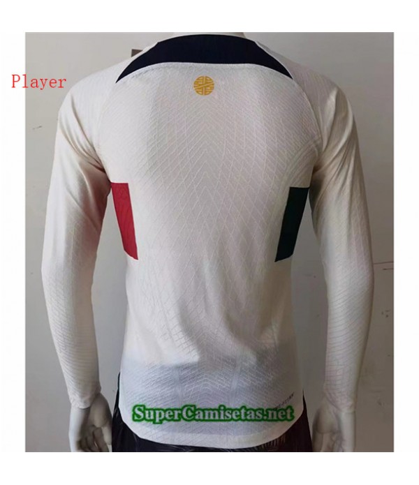 Tailandia Segunda Equipacion Camiseta Player Portugal Manche Longue 2022 2023