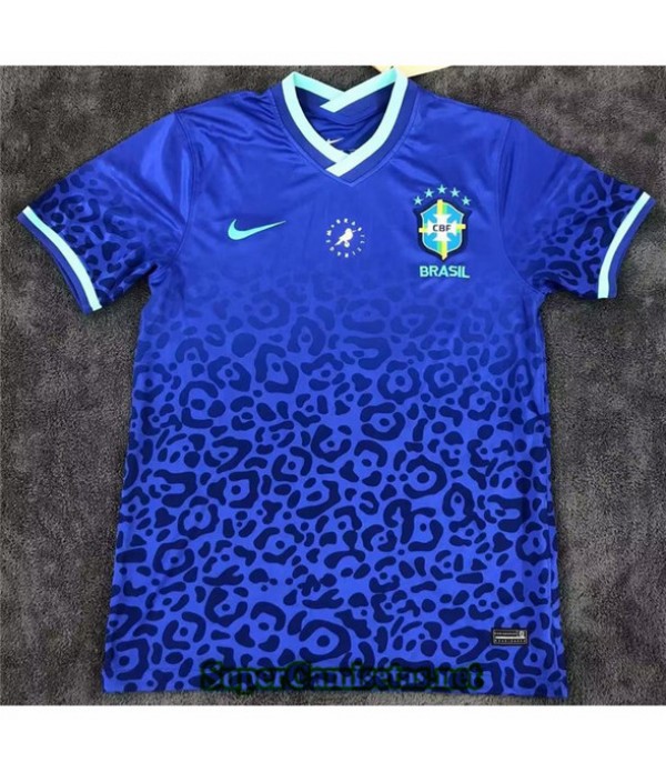 Tailandia Equipacion Camiseta Brasil Entrenamiento Azul 2022 2023
