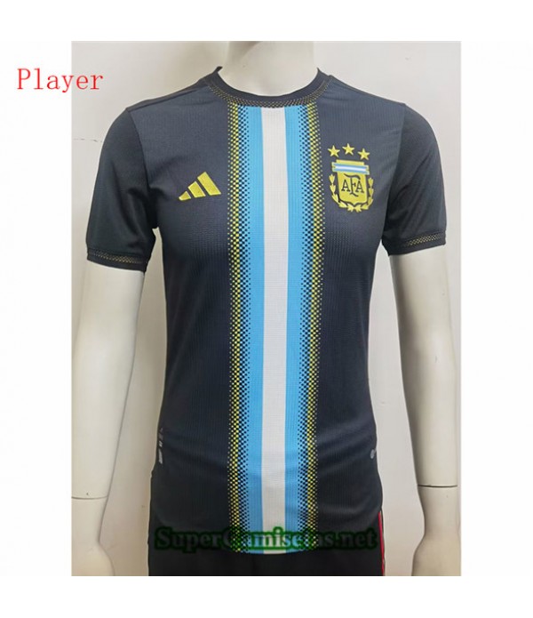 Tailandia Equipacion Camiseta Player Argentina 3 Estrellas Especial Negro 2022 2023