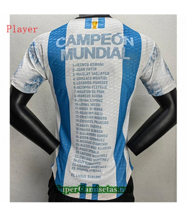 Tailandia Equipacion Camiseta Player Argentina Campeones Conmemorativos 2022 2023