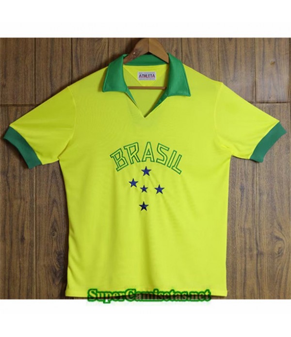 Tailandia Primera Equipacion Camiseta Clasicas Brasil Hombre 1958