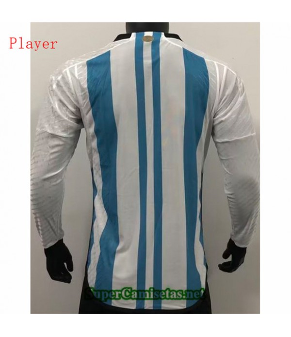Tailandia Primera Equipacion Camiseta Player Argentina 3 Star Manga Larga 2022 2023