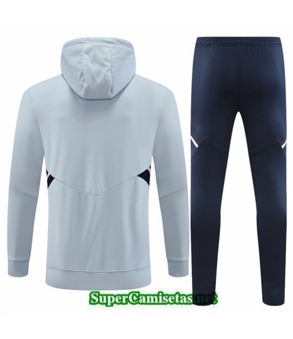 Tailandia Camiseta Chandal Con Capucha Arsenal Gris 2022 2023 Diseño