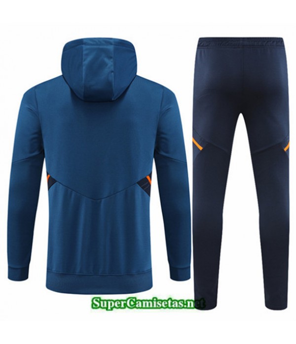Tailandia Camiseta Chandal Con Capucha Manchester United Niño Azul 2022 2023 Outlet