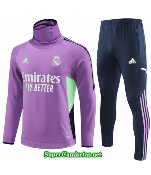 Tailandia Camiseta Chandal Real Madrid Violet 2022 2023 Diseño