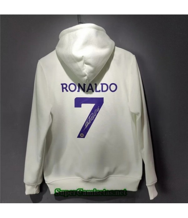 Tailandia Camiseta Chaqueta Al Nassr Sudadera Con Capucha Blanco 2022 2023 Online