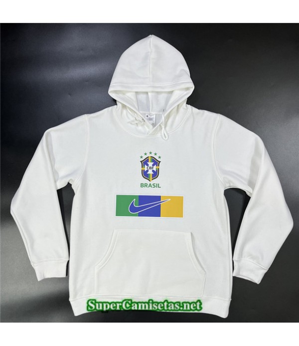 Tailandia Camiseta Chaqueta Brasil Sudadera Con Capucha Blanco 2023 2024 Online