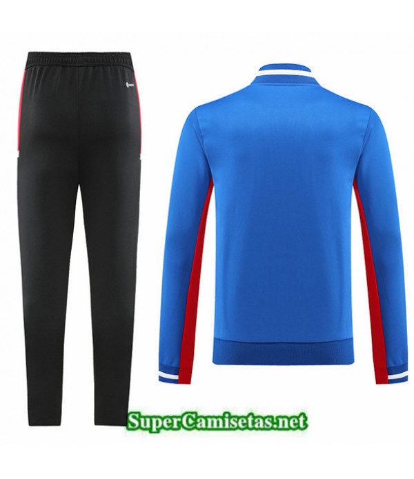 Tailandia Camiseta Chaqueta Chandal Adidas Azul 2023 2024 Online