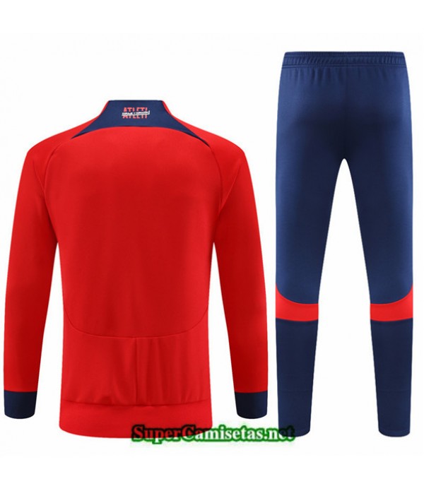 Tailandia Camiseta Chaqueta Chandal Atletico Madrid Niño Rojo 2022 2023 Online
