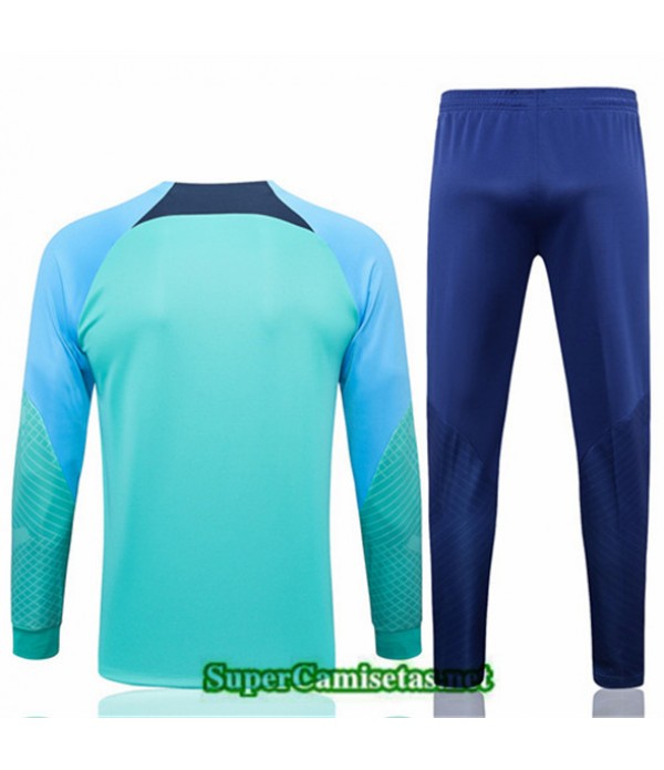 Tailandia Camiseta Chaqueta Chandal Barcelona Azul 2022 2023 Replicas