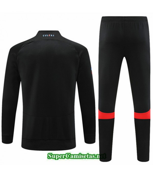Tailandia Camiseta Chaqueta Chandal Barcelona Niño Negro 2022 2023 Outlet