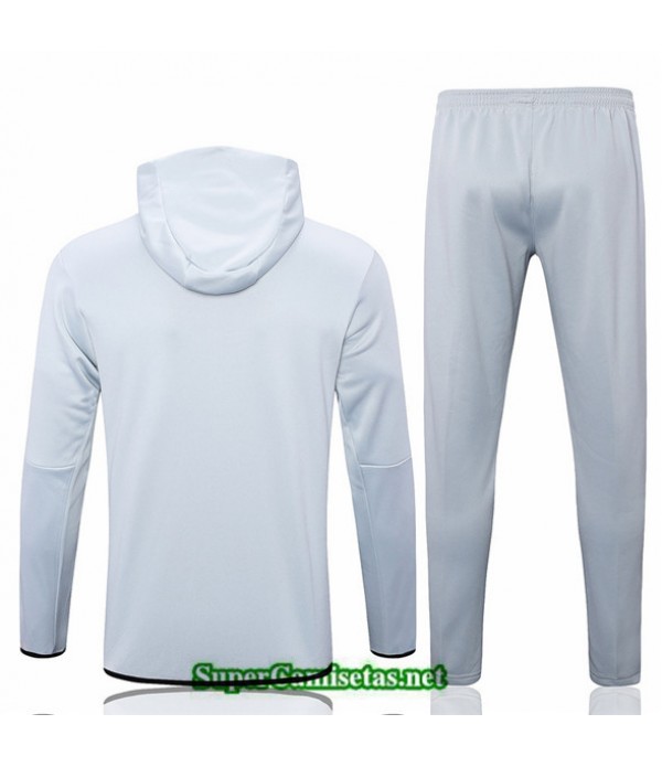 Tailandia Camiseta Chaqueta Chandal Con Capucha Nike Gris 2022 2023 Tienda