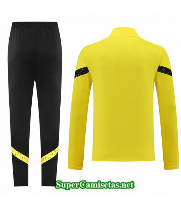 Tailandia Camiseta Chaqueta Chandal Dortmund Amarillo 2022 2023 Diseño