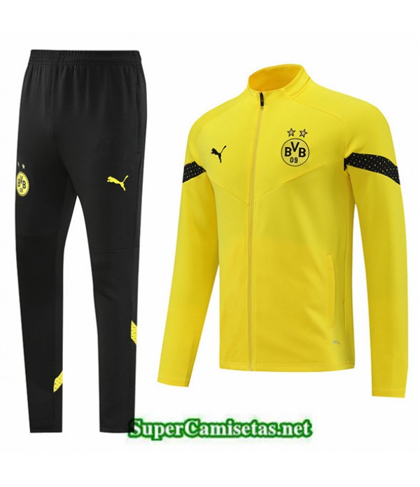 Tailandia Camiseta Chaqueta Chandal Dortmund Amarillo 2022 2023 Diseño