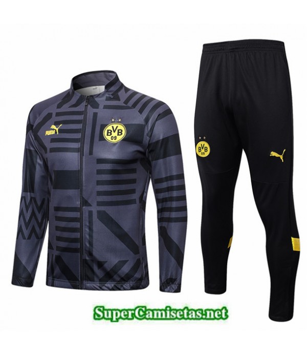 Tailandia Camiseta Chaqueta Chandal Dortmund Negro...