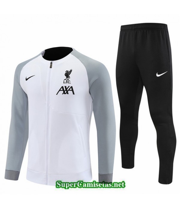 Tailandia Camiseta Chaqueta Chandal Liverpool Blanco 2022 2023 Online