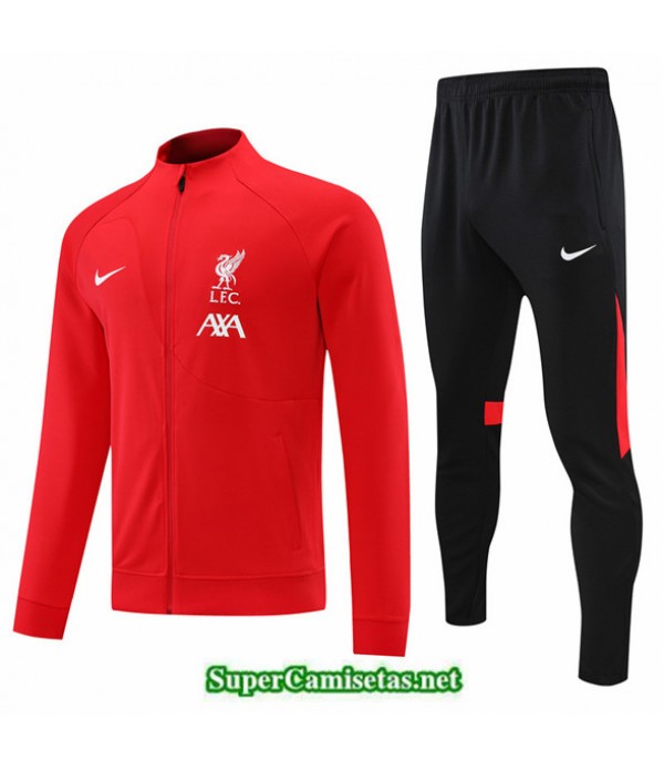 Tailandia Camiseta Chaqueta Chandal Liverpool Rojo 2022 2023 Diseño