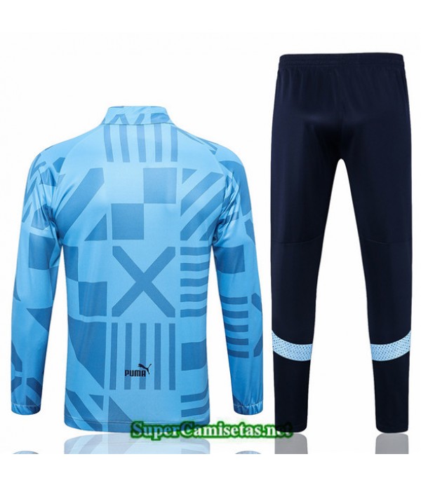 Tailandia Camiseta Chaqueta Chandal Manchester City Azul 2022 2023 Buscar