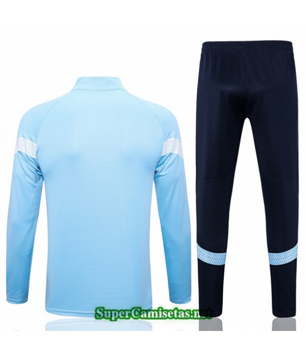Tailandia Camiseta Chaqueta Chandal Manchester City Azul 2022 2023 Diseño